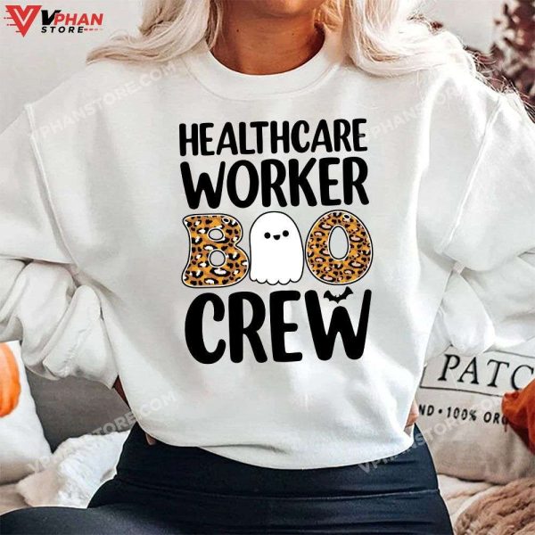 Funny Healthcare Worker Boo Crew Nurse Halloween Gift, Scary Nurse Costume