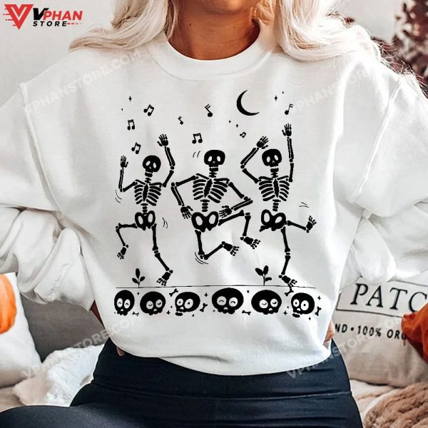 Funny Skeletons Dance, Funny Halloween For Mens Womens Kids T-Shirt