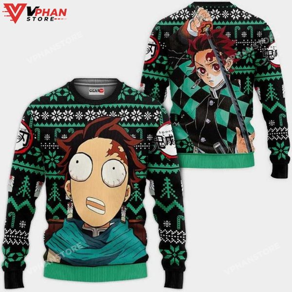 Funny Tanjiro Anime Kimetsu Xmas Ugly Christmas Sweater