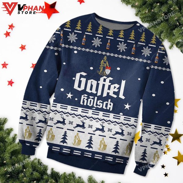 Gaffel Kolsch Beer Old Navy Christmas Ugly Sweater