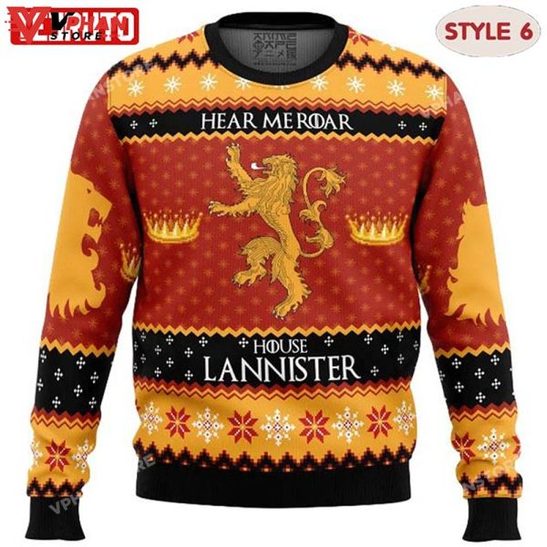 Game Of Thrones Houses Xmas Ugly Christmas Sweater Multiple Houses Styles