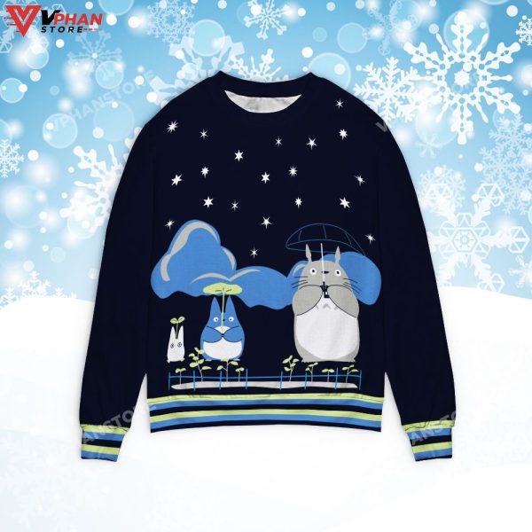 Ghibli My Neighbor Totoro Funny Ugly Christmas Sweater