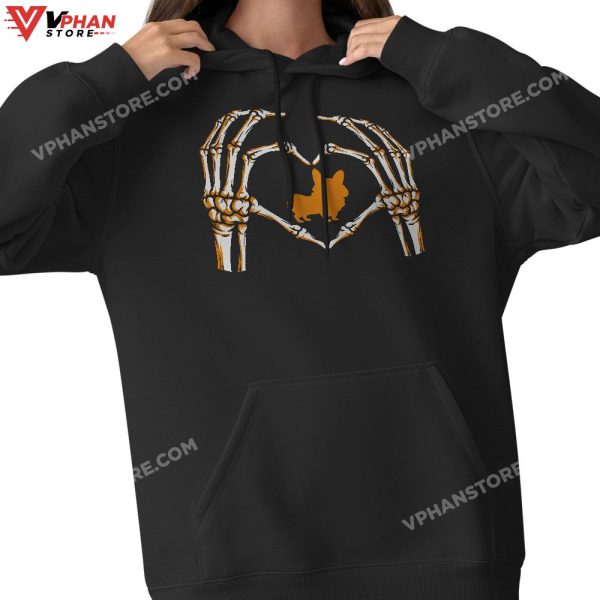 Gothic Skeleton Corgi Halloween Spooky Costume T-Shirt