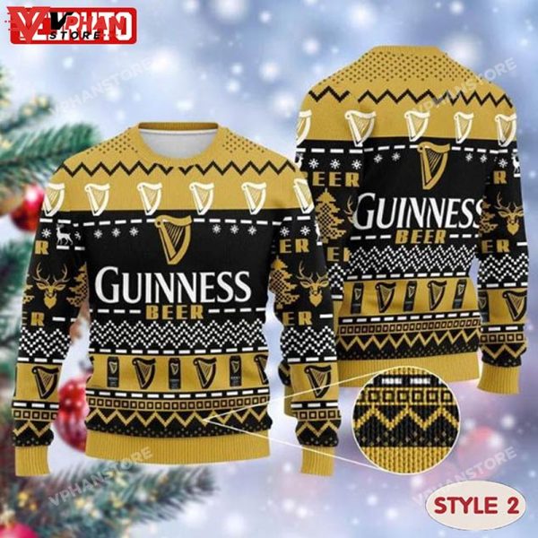 Guinness Beer Merry Xmas Drink Lover Ugly Christmas Sweater