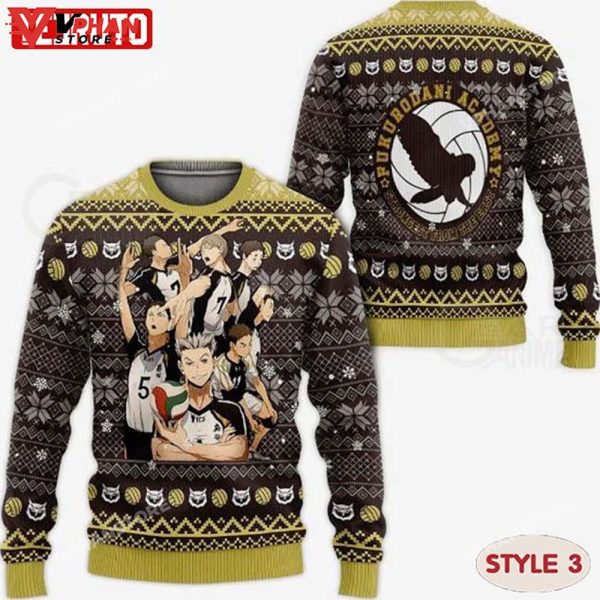 Haikyuu Anime Xmas Knitted Ugly Christmas Sweater