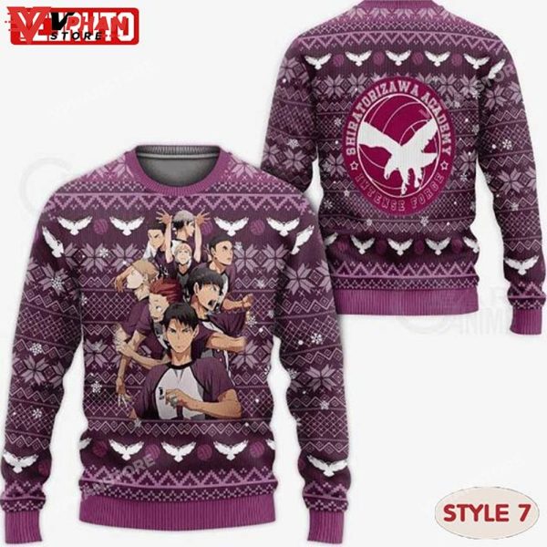 Haikyuu Anime Xmas Knitted Ugly Christmas Sweater