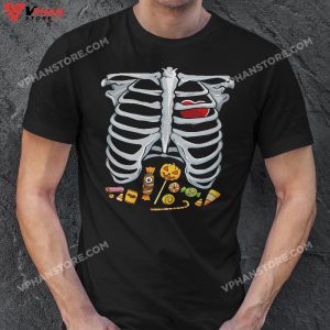 Halloween Costume XRay Skeleton Rib Heart Candy Adult Kids T Shirt 1