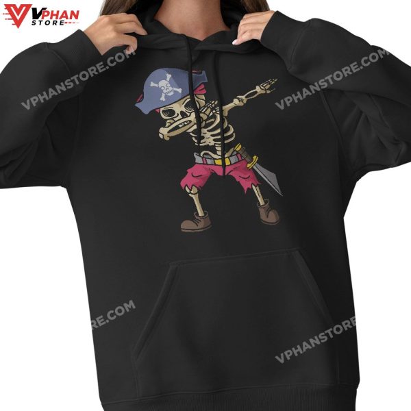 Halloween Dabbing Pirate Skeleton Funny T-Shirt, Costume Halloween Skeleton