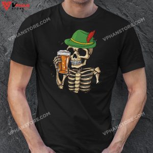 Halloween Oktoberfest Skeleton Drinking Beer Dad Funny Lazy Skull Costume 1