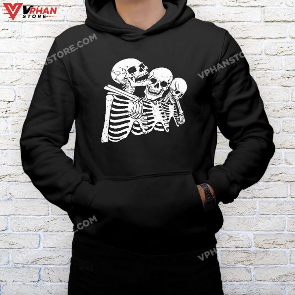 Halloween Shirt Skeleton Costume For Family Friend Adults Kids