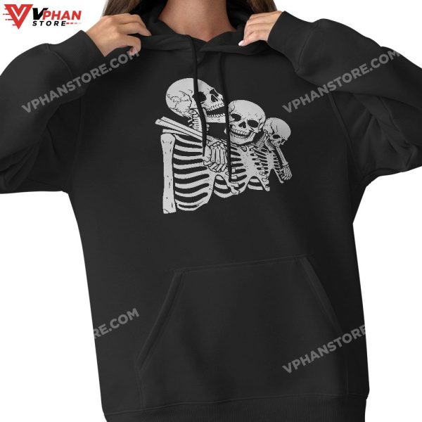 Halloween Shirt Skeleton Costume For Family Friend Adults Kids