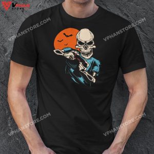 Halloween Skeleton Vintage Gamer Funny Gaming Boys Kids Teen T Shirt 1