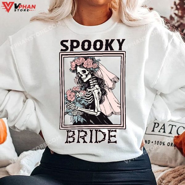 Halloween Spooky Bride Bridesmaid Skeleton Bachelorette T-Shirt