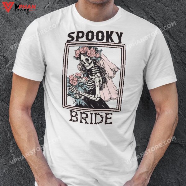 Halloween Spooky Bride Bridesmaid Skeleton Bachelorette T-Shirt