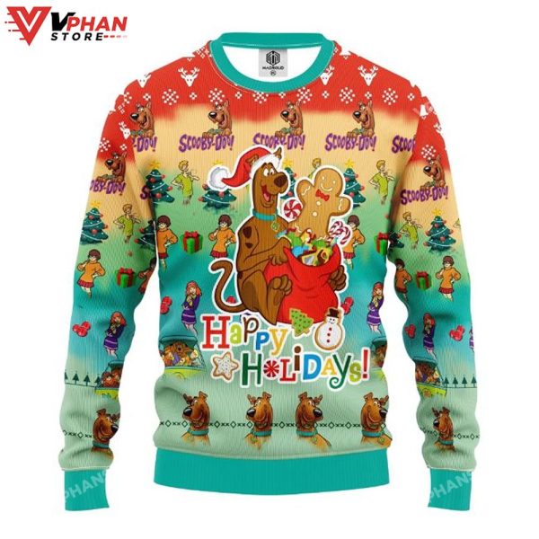 Happy Holiday Scooby Doo Cartoon Merry Xmas Ugly Christmas Sweater