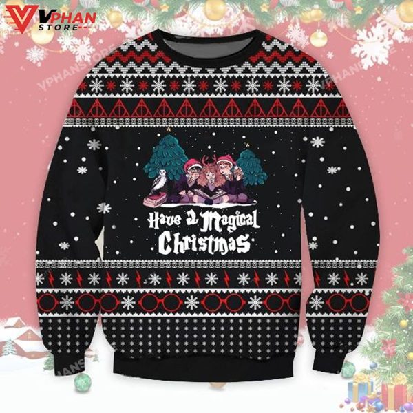 Have A Magical Christmas At Hogwarts Harry Potter Ugly Sweater