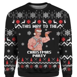 Heman This Way To The Christmas Party sweater 1