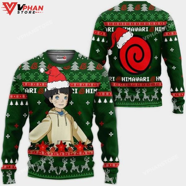 Himawari Uzumaki Brt Anime Xmas Ugly Christmas Sweater