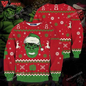 Hulk Smashin' Christmas Sweater Wool Knitted Sweatshirt