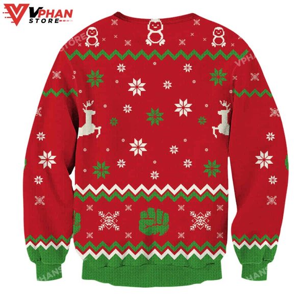 Hulk Smashin’ Christmas Sweater Wool Knitted Sweatshirt