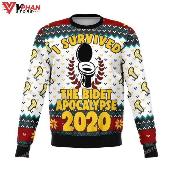 I Survived The Bidet Apocalypse Christmas Sweater