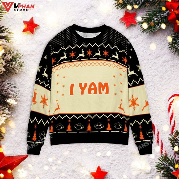 I Yam Vintage Retro Christmas Sweater