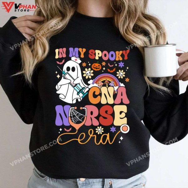 In My Spooky Nurse Era Ghost Nursing Halloween T-Shirt, Scary Nurse Costume