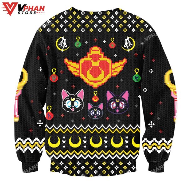 In The Name Of The Moon Sailor Moon 3D Christmas Sweater