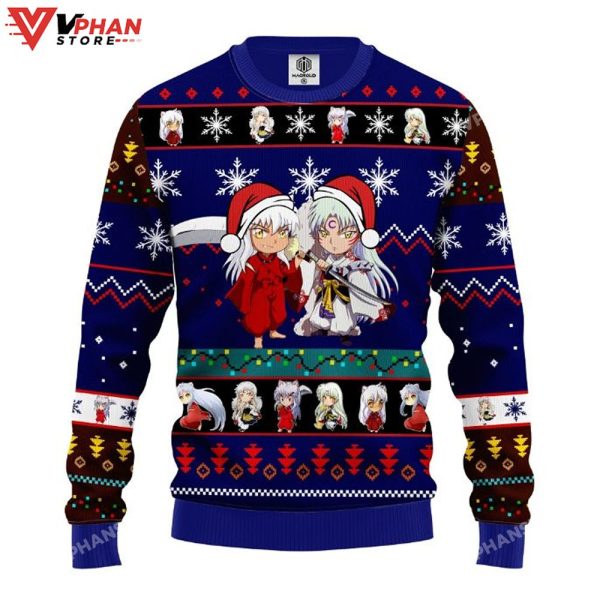 Inuyasha And His Brother Anime Chibi Christmas Ugly Sweater