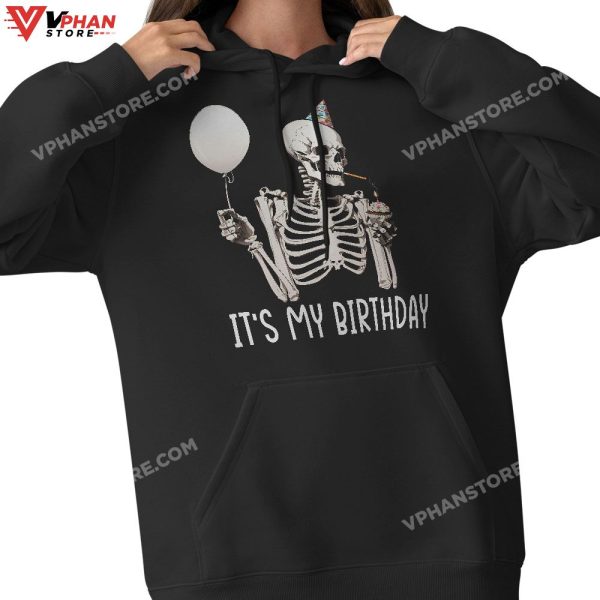 It’s My Birthday Halloween Skeleton Shirt For Men Women