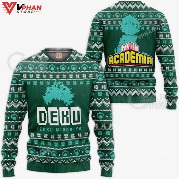 Izuku Midoriya Deku My Hero Academia Xmas Ugly Christmas Sweater