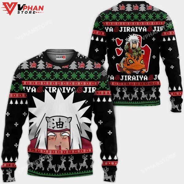 Jiraiya Pervy Sage Nrt Anime Xmas Ugly Christmas Sweater