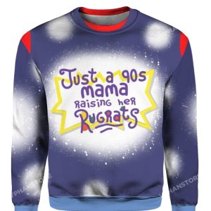 Just A 90s Mama Raising Her Rugrats 3D Christmas Sweater 1