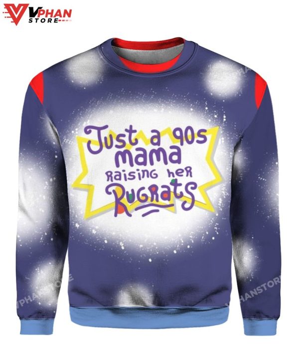 Just A 90s Mama Raising Her Rugrats 3D Christmas Sweater