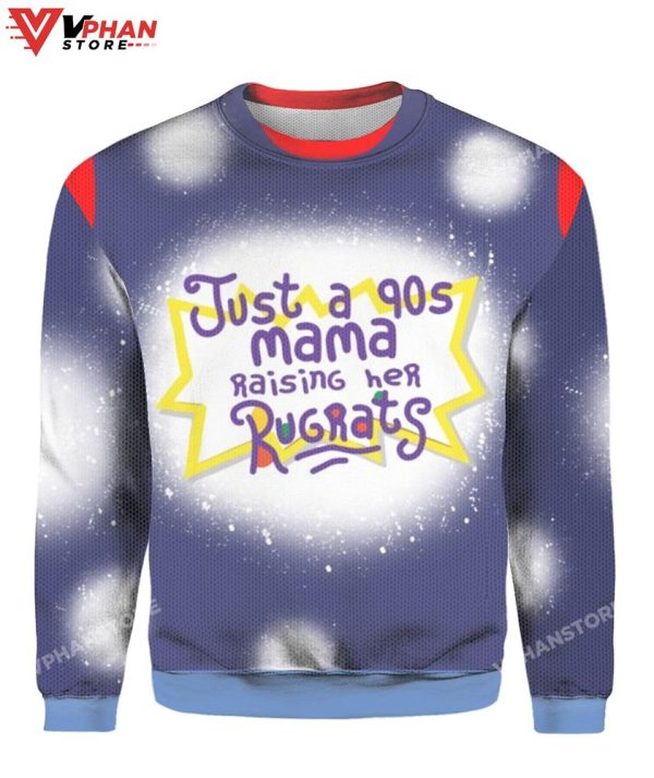 Just A 90s Mama Raising Her Rugrats 3D Christmas Sweater