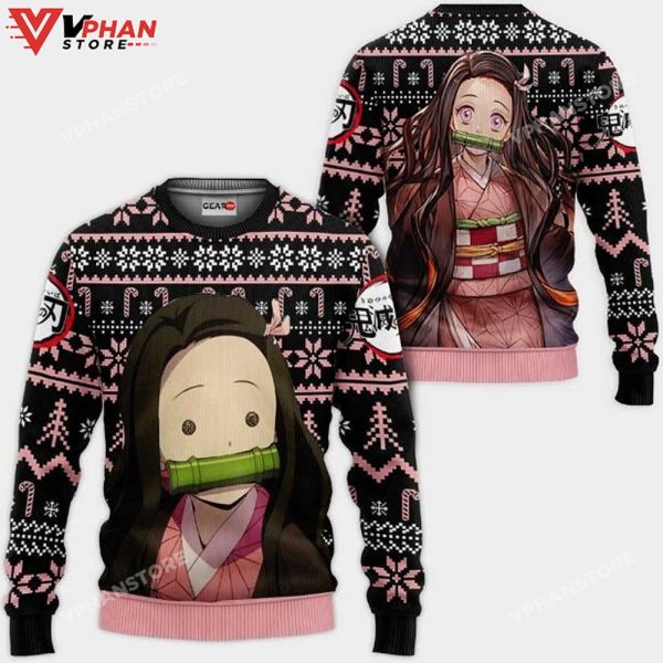 Kamado Nezuko Anime Kimetsu Xmas Ugly Christmas Sweater