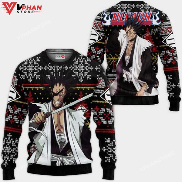 Kenpachi Zaraki Anime Bl Xmas Knitted Ugly Christmas Sweater