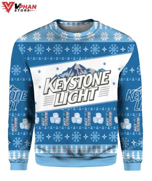 Keystone Light Ugly Christmas Sweater, Retro Christmas Gift