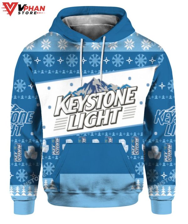 Keystone Light Ugly Christmas Sweater, Retro Christmas Gift