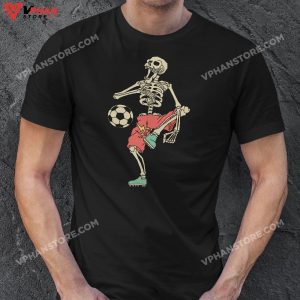 Kids Skeleton Soccer Shirt Halloween Sport Player Costume T Shirt 1