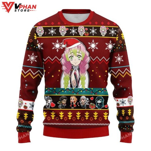 Kimetsu No Yaiba Anime Mitsuri Kanroji Xmas Ugly Sweater