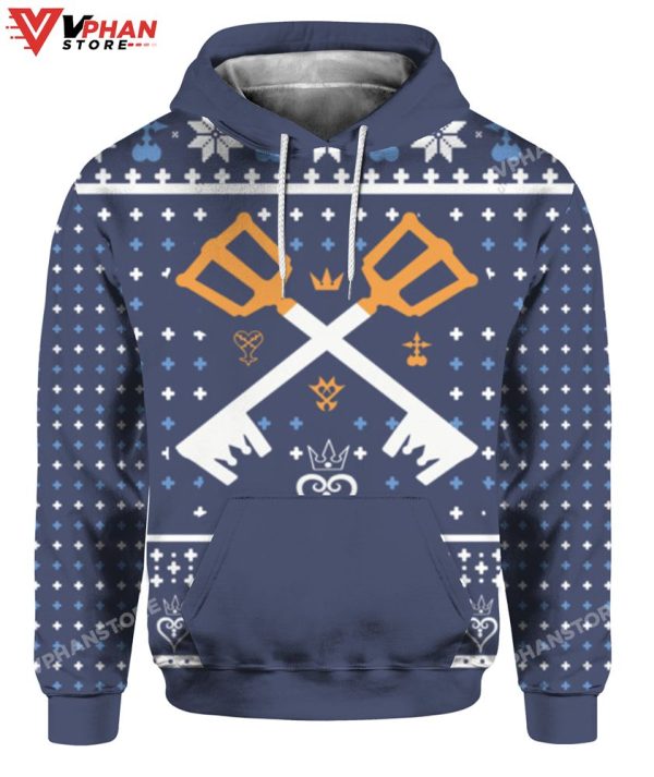 Kingdom Hearts Christmas Sweater, Basic Retro Sweater