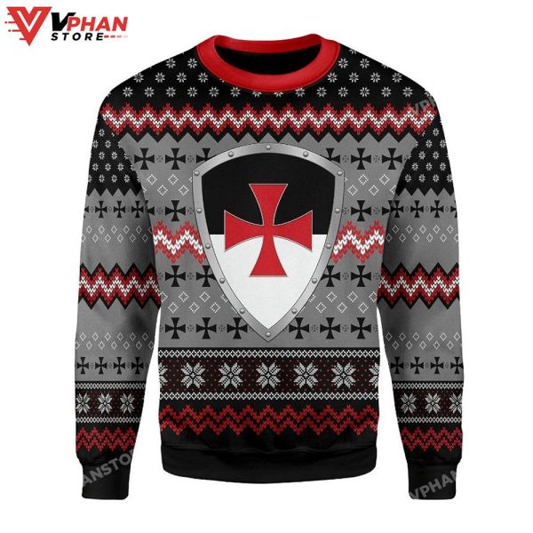 Knight Templar 3D Sweatshirt Ugly Christmas Sweater