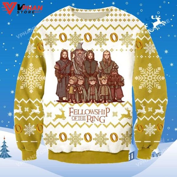 LORD Fellowship Of The Ring Christmas Ugly Sweater