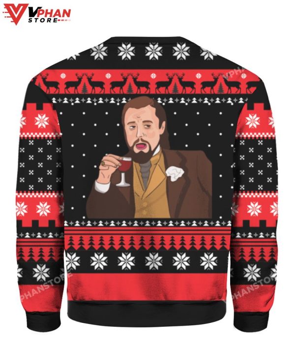 Laughing Leo Christmas Sweater, Meme Funny Christmas Sweater