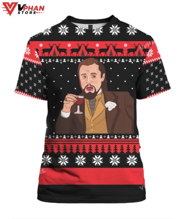 Laughing Leo Christmas Sweater, Meme Funny Christmas Sweater