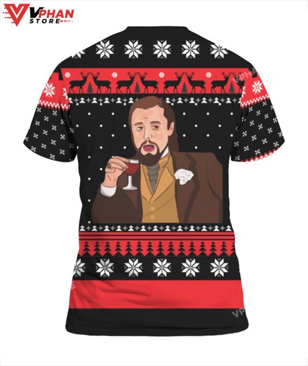 Laughing Leo Christmas Sweater, Meme Funny Christmas Sweater