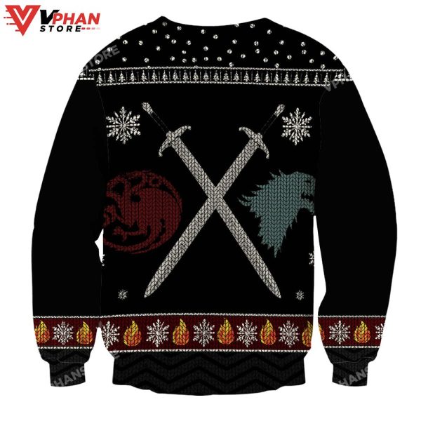 Let It Snow Wool Knitted Game Of Throne Christmas Sweater