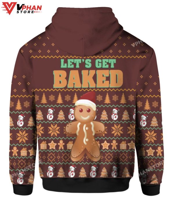 Lets Get Baked Christmas Sweater, Cute Vintage Sweater