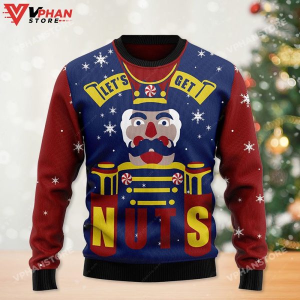 Let’s Get Nuts Christmas Nutcrackers Major Mint Ugly Christmas Sweater